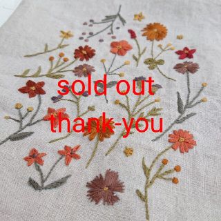 ♪ハンドメイド♪　花刺繍トートバッグバッグ　A4サイズ(バッグ)