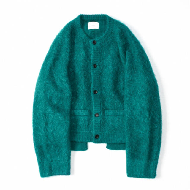 stein 20aw KID MOHAIR CARDIGAN "GREEN" メンズのトップス(カーディガン)の商品写真