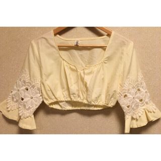 デプト(DEPT)の美品EU vintageデッドストックショート丈レース刺繍ブラウスdeptxtc(シャツ/ブラウス(長袖/七分))