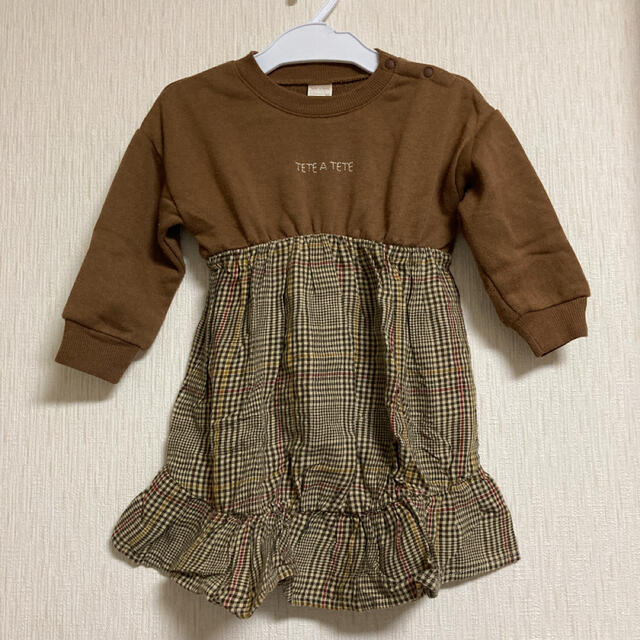 futafuta(フタフタ)の☆ tete a tete テータテート バースデイ ワンピース しまむら☆ キッズ/ベビー/マタニティのキッズ服女の子用(90cm~)(ワンピース)の商品写真