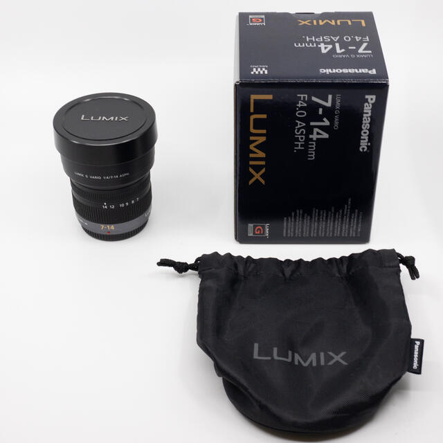 最高品質の - Panasonic 【美品】LUMIX H-F007014 F4.0 7-14mm VARIO G レンズ(ズーム)