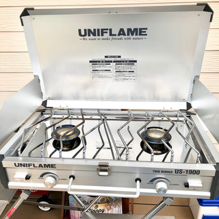 ユニフレーム(UNIFLAME)のユニフレーム  ツーバーナー（ツイン）キッチンスタンド　セット販売(調理器具)