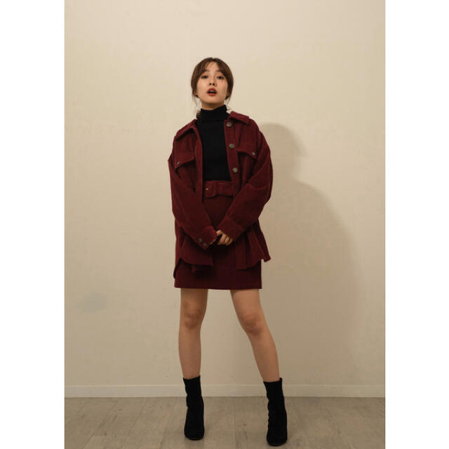 ZARA(ザラ)のN WITH. (エヌウィズ) ベルト付きコーディロイミニスカート レディースのスカート(ミニスカート)の商品写真