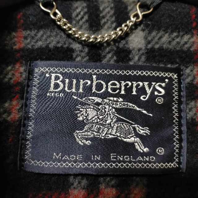 BURBERRY(バーバリー)の英国製 バーバリー ロングダッフルコート ネイビー メンズのジャケット/アウター(ダッフルコート)の商品写真