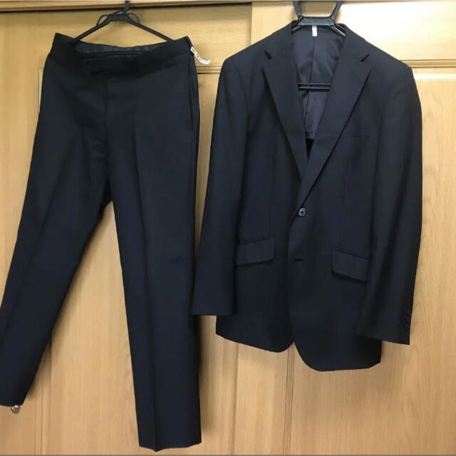 青山(アオヤマ)のリトルノRITORNO washbleスーツセットアップ　ブラック　ストライプ メンズのスーツ(セットアップ)の商品写真