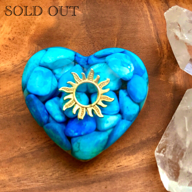 【オルゴナイト】Sun heart ❤️ ハンドメイドの生活雑貨(雑貨)の商品写真