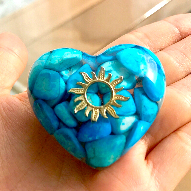 【オルゴナイト】Sun heart ❤️ ハンドメイドの生活雑貨(雑貨)の商品写真