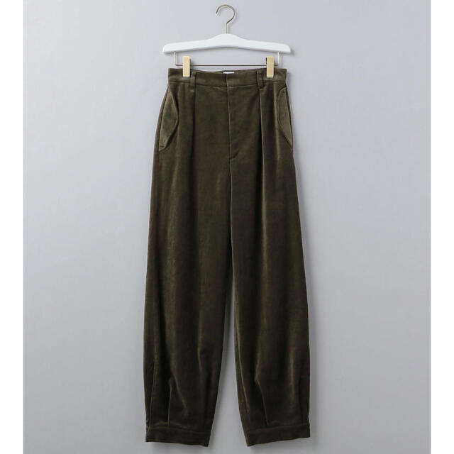 6(ROKU) VELOUR PANTS ベロアパンツ　オリーブ　サイズ36パンツ