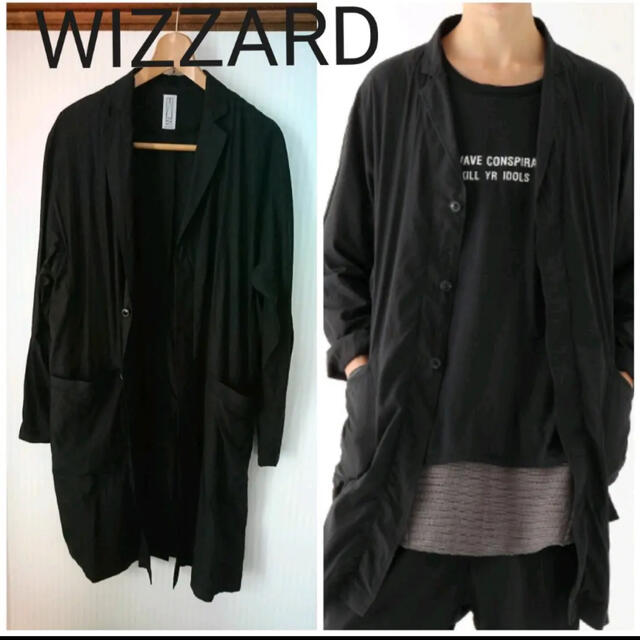 Wizzard(ウィザード)のWIZZARDドルマンコート ロングアウター ブラック メンズのジャケット/アウター(その他)の商品写真