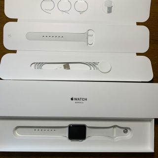 アップルウォッチ(Apple Watch)のApple Watch series3 38mm シルバー　GPSモデル(その他)