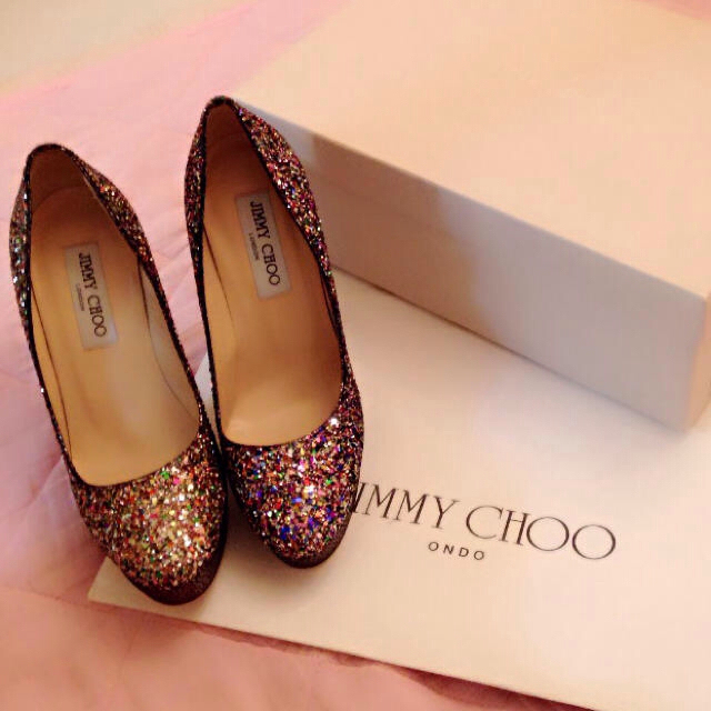 JIMMY CHOO - ジミーチュウ★ラメグリッターパンプスの通販 by cha｜ジミーチュウならラクマ