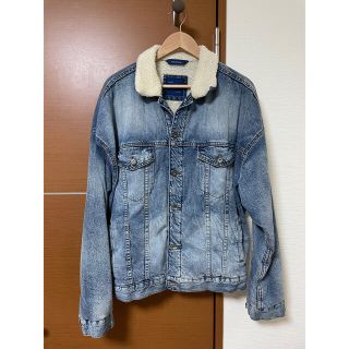 ザラ(ZARA)のZARA ボアデニムジャケット L(Gジャン/デニムジャケット)