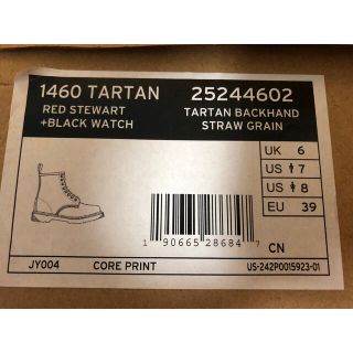 Dr Martens 1460TARTANタータンチェックレザー8ホール