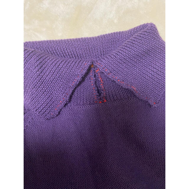 ANNA SUI mini(アナスイミニ)のアナスイミニ   ビジュー付き　紫　セーター　Mサイズ 120 サンプル品 キッズ/ベビー/マタニティのキッズ服女の子用(90cm~)(ニット)の商品写真