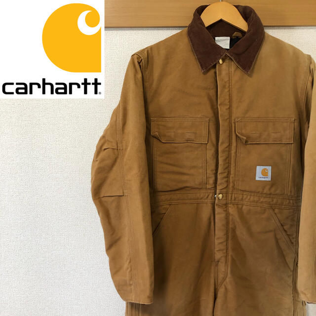 carhartt(カーハート)のUSA製　カーハート ダックオールインワン つなぎ　キルティング　90s メンズのパンツ(サロペット/オーバーオール)の商品写真