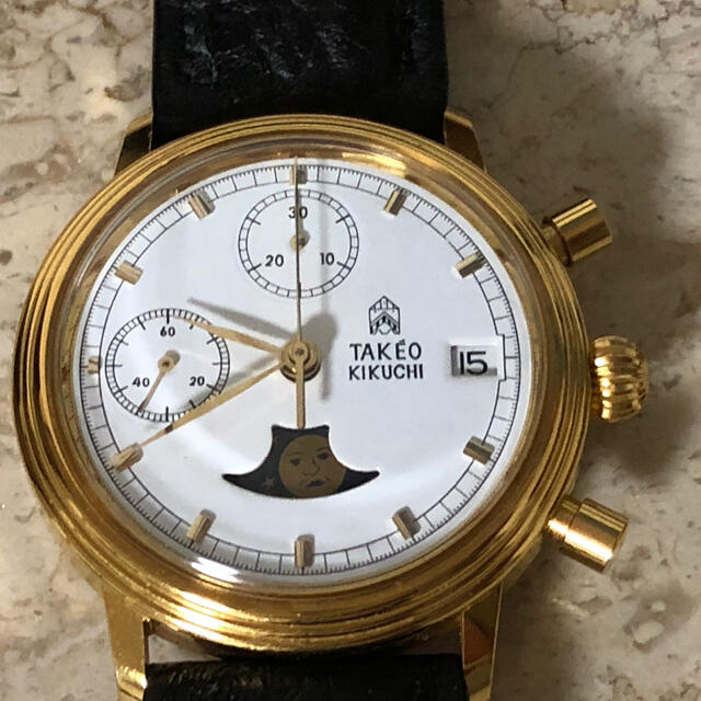 タケオキクチ　クロノグラフ手巻き腕時計　バルジュー