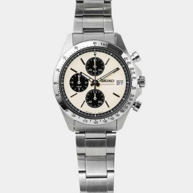 時計新品 別注セイコー×ナノ・ユニバース クロノグラフ 白 SZSJ006