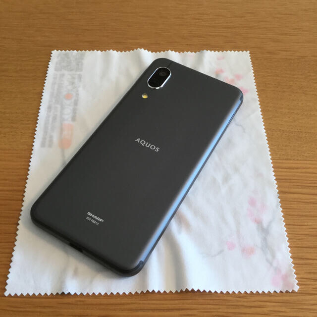 AQUOS(アクオス)のSHARP AQUOS sense3 lite ブラック 中古 SIMフリー スマホ/家電/カメラのスマートフォン/携帯電話(スマートフォン本体)の商品写真