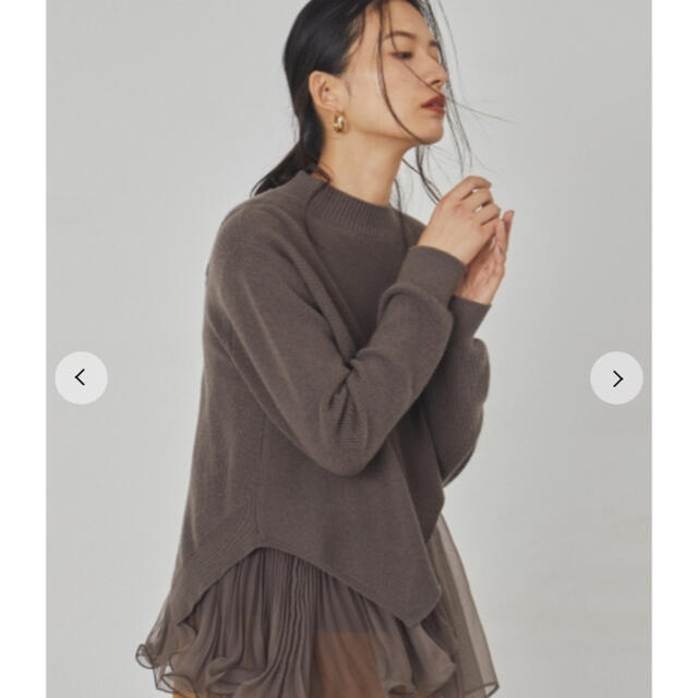 大人気カラー完売 FRAY I.D ラッフルプリーツレイヤーニット MOC | www