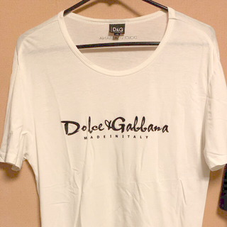 ドルチェアンドガッバーナ(DOLCE&GABBANA)のドルガバ 白シャツ L(Tシャツ/カットソー(半袖/袖なし))