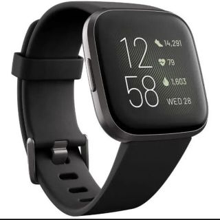 フィットフィット(fitfit)のFitbit VERSA 2 BLACK/CARBON Alexa搭載 (腕時計(デジタル))