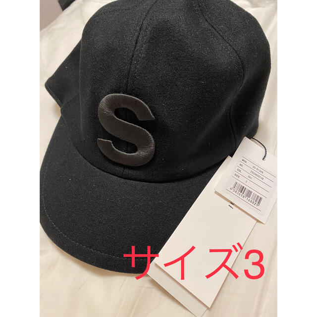 20aw Sacai melton cap s logo BLACK サイズ3