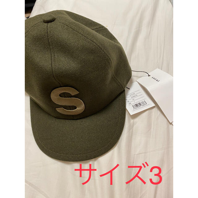 sacai 20aw 帽子 Sacai melton サイズ3 Khaki サイズ3 logo Sacai s cap