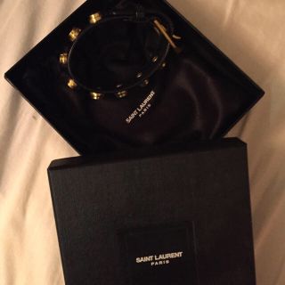 サンローラン(Saint Laurent)のSAINT LAURENT レザーブレス(ブレスレット/バングル)