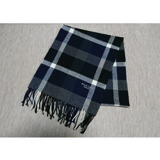 バーバリーブルーレーベル(BURBERRY BLUE LABEL)のブルーレーベルクレストブリッジ(☆∀☆)ネイビーチェックマフラー(マフラー/ショール)