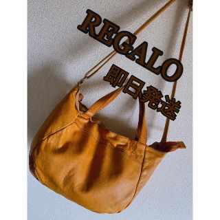 レガロ(REGALO)のREGALO 2WAYショルダー　トートバッグ　キャメル(ショルダーバッグ)