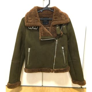 ザラ(ZARA)のZARA✽フェイクムートンジャケット✽ライダース(ムートンコート)