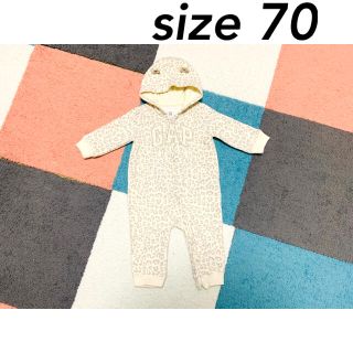 ベビーギャップ(babyGAP)のbaby GAP  豹柄　カバーオール　ロンパース　70(カバーオール)