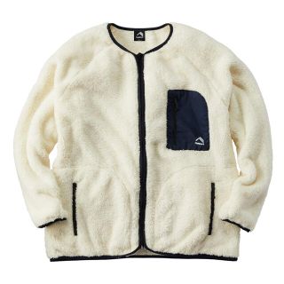 パタゴニア(patagonia)のWorkman ワークマン　ストレッチフリースノンカラージャケット　ホワイト　L(ノーカラージャケット)