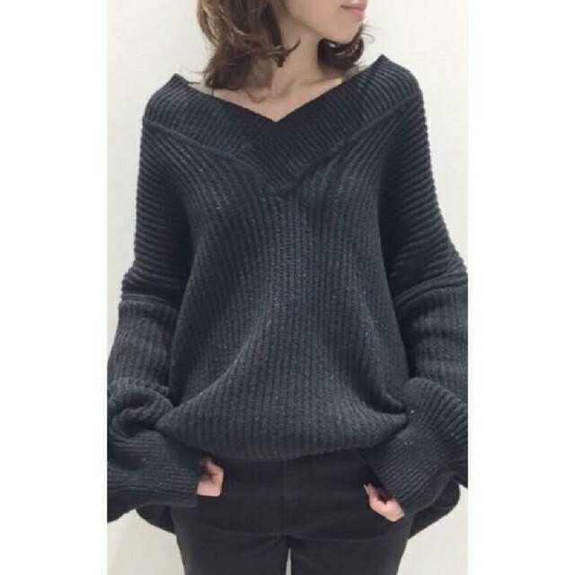 L'Appartement DEUXIEME CLASSE(アパルトモンドゥーズィエムクラス)のL'Appart◆TWINS FLORENCE OVERSIZE KNIT レディースのトップス(ニット/セーター)の商品写真