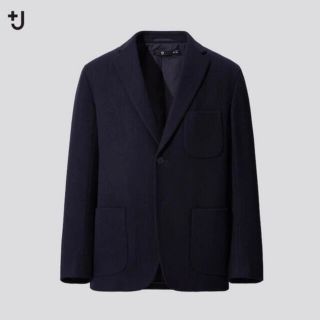 ジルサンダー(Jil Sander)の【新品】即完売プラスj +jウールブレンドオーバーサイズジャケット NAVY M(テーラードジャケット)