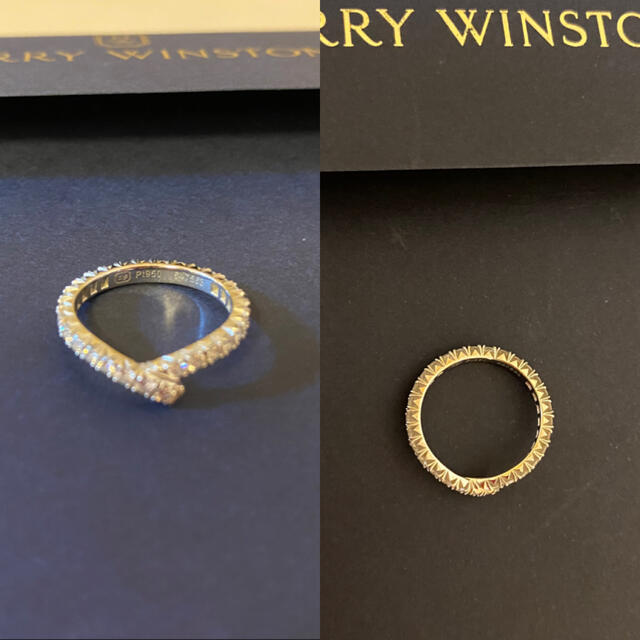 HARRY WINSTON(ハリーウィンストン)の美品　HARRY WINSTON  Vデザイン　エタニティリング　１０号 レディースのアクセサリー(リング(指輪))の商品写真