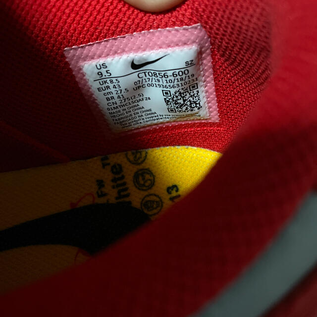 Nike off-white dunk low university red