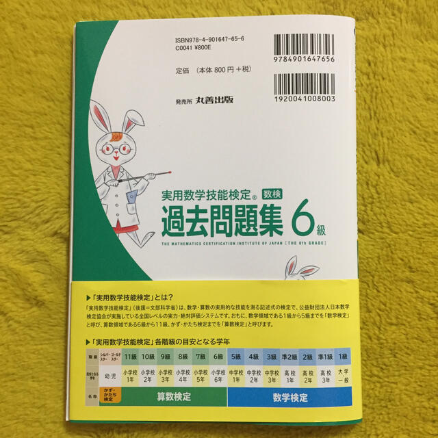 算数検定 実用数学技能検定 過去問題集 6級 エンタメ/ホビーの本(資格/検定)の商品写真