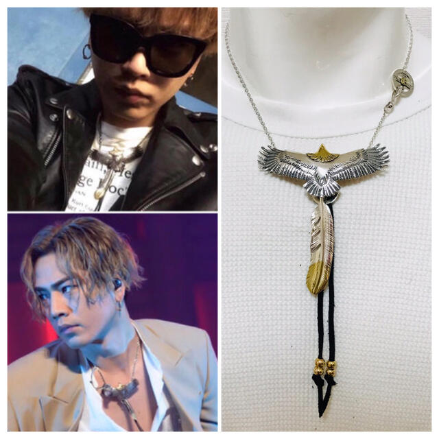goro's - silver925 頭金イーグル フェザーネックレス goro's - silver925 頭金イーグル フェザーネックレス