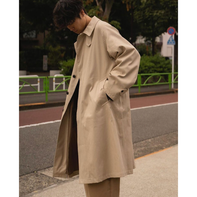 COMOLI(コモリ)のURU COTTON CHINO TWILL / BALMACAAN COAT メンズのジャケット/アウター(ステンカラーコート)の商品写真