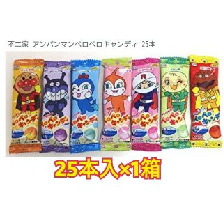 アンパンマン(アンパンマン)の不二家 アンパンマン 安全な紙の棒付き ペロペロキャンディ 25本入1箱(菓子/デザート)