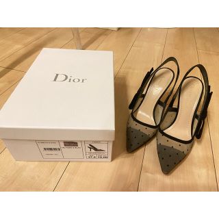 ディオール(Dior)のchristian dior チュール　パンプス　リボン(ハイヒール/パンプス)