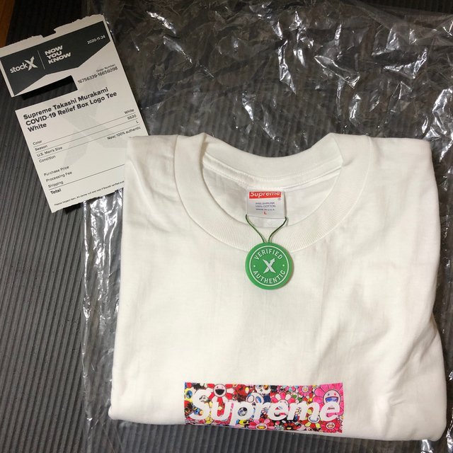 Supreme(シュプリーム)のsupreme シュプリーム   村上隆　box  logo tee Lサイズ メンズのトップス(Tシャツ/カットソー(半袖/袖なし))の商品写真