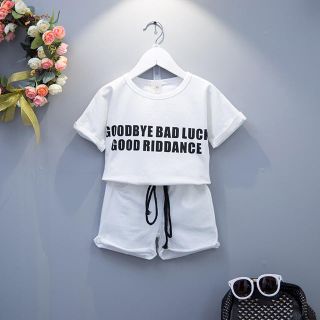 新品♡ロゴTセットアップ♡ホワイト(Tシャツ/カットソー)