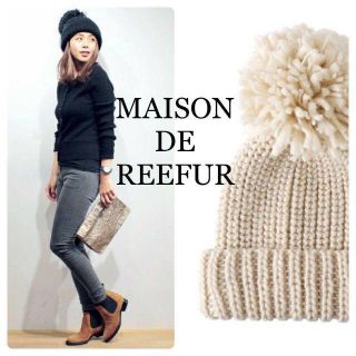 メゾンドリーファー(Maison de Reefur)のMaison de Reefur＊ポンポン ニット帽(ニット帽/ビーニー)