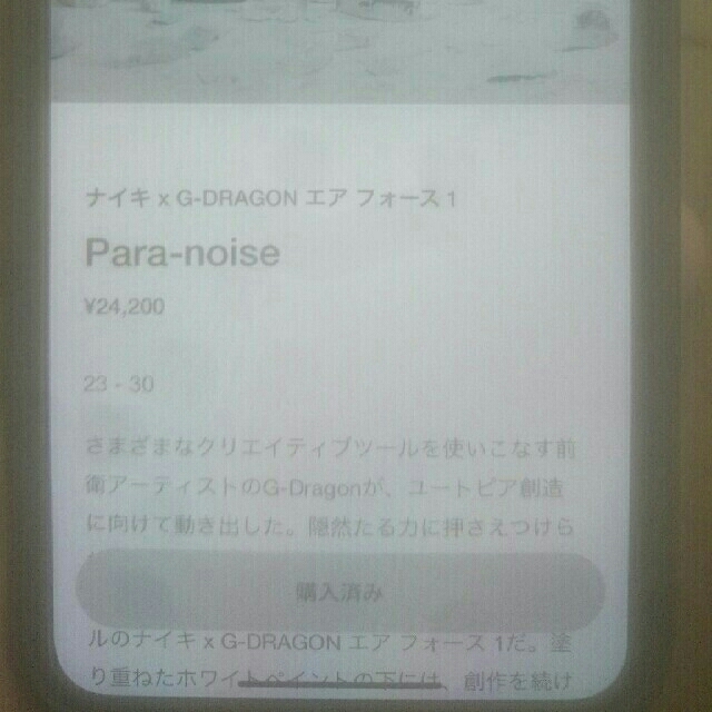 nike para-noise Gdragon 28cm 2