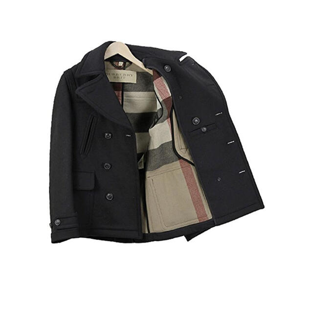 BURBERRY(バーバリー)のBurberry バーバリー　ピーコート  ブラック　S 未使用　定価約16万 メンズのジャケット/アウター(ピーコート)の商品写真