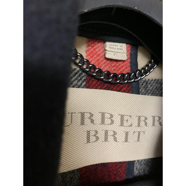 BURBERRY(バーバリー)のBurberry バーバリー　ピーコート  ブラック　S 未使用　定価約16万 メンズのジャケット/アウター(ピーコート)の商品写真