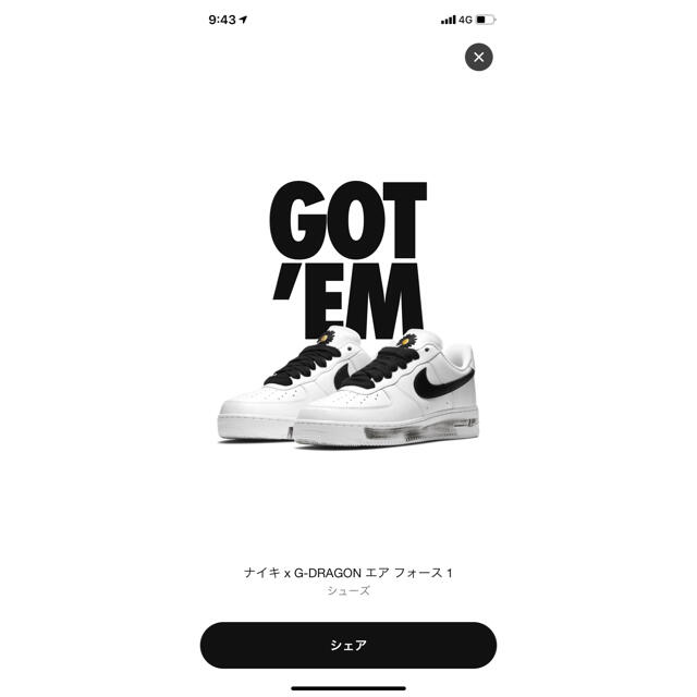 NIKE × G-DRAGON エアフォース1 パラノイズ