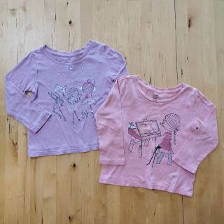 ベビーギャップ(babyGAP)のbabyGAP  長袖Tシャツ　２枚セット(Tシャツ/カットソー)